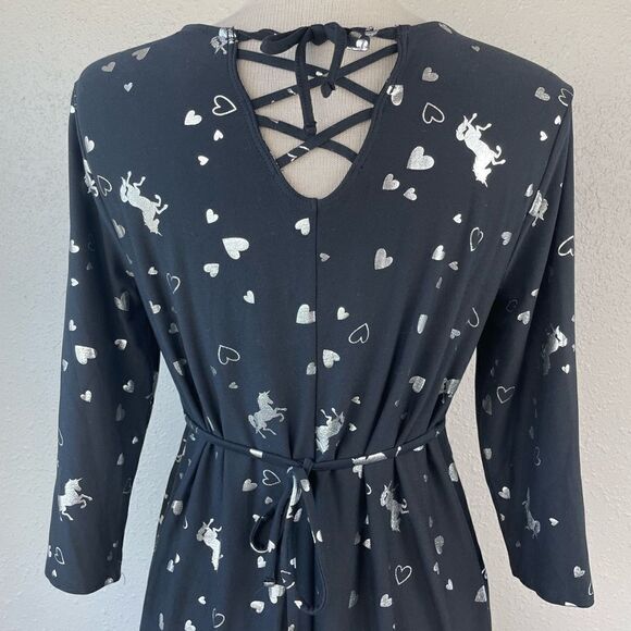 Justice Unicorns and Hearts Midi Dress SiE 20 EUC - Picture 8 of 8